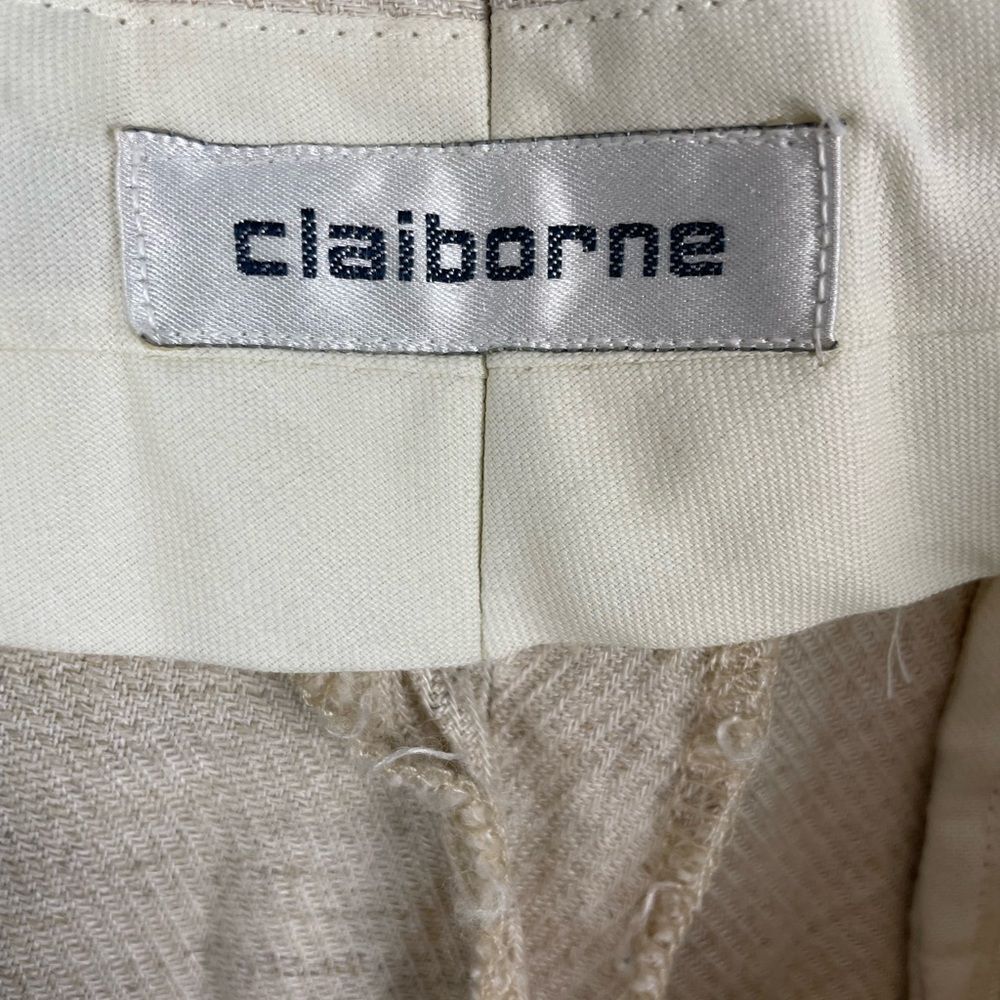 Claiborne Men's Tan Linen Blend Pants Size 32W 32L EUC - Picture 5 of 6